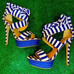 Blue and White Sailor Heels